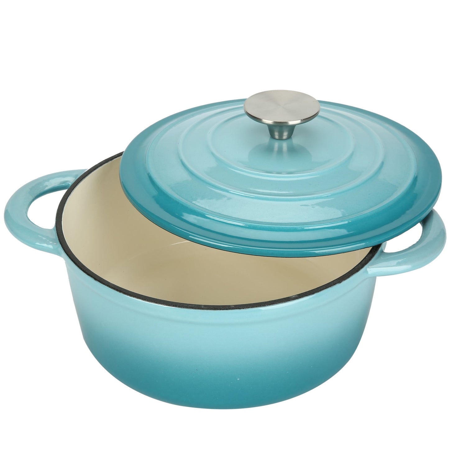 COOKWIN Enameled Cast Iron Dutch Oven with Self Basting Lid; Enamel Coated Cookware Pot 3QT
