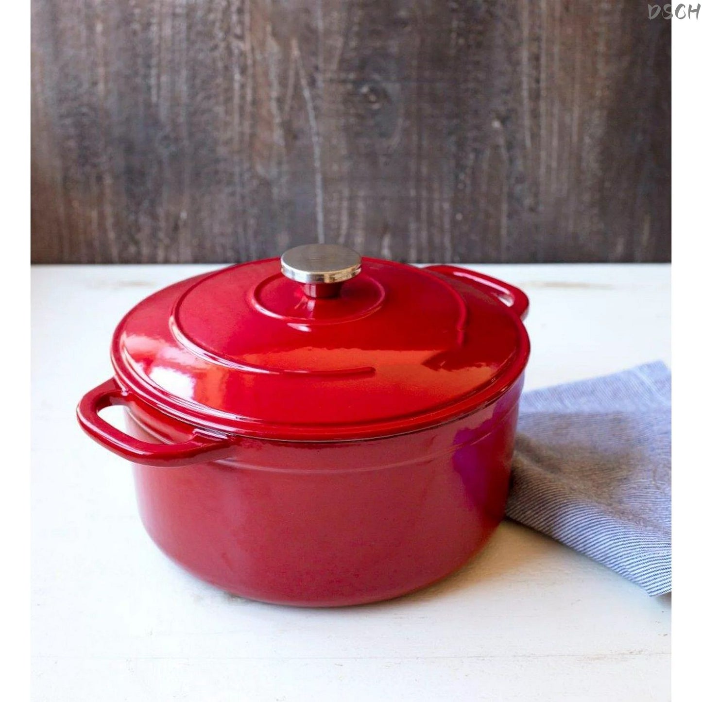 Cast Iron; 6.5 Quart Enameled Cast Iron Dutch Oven