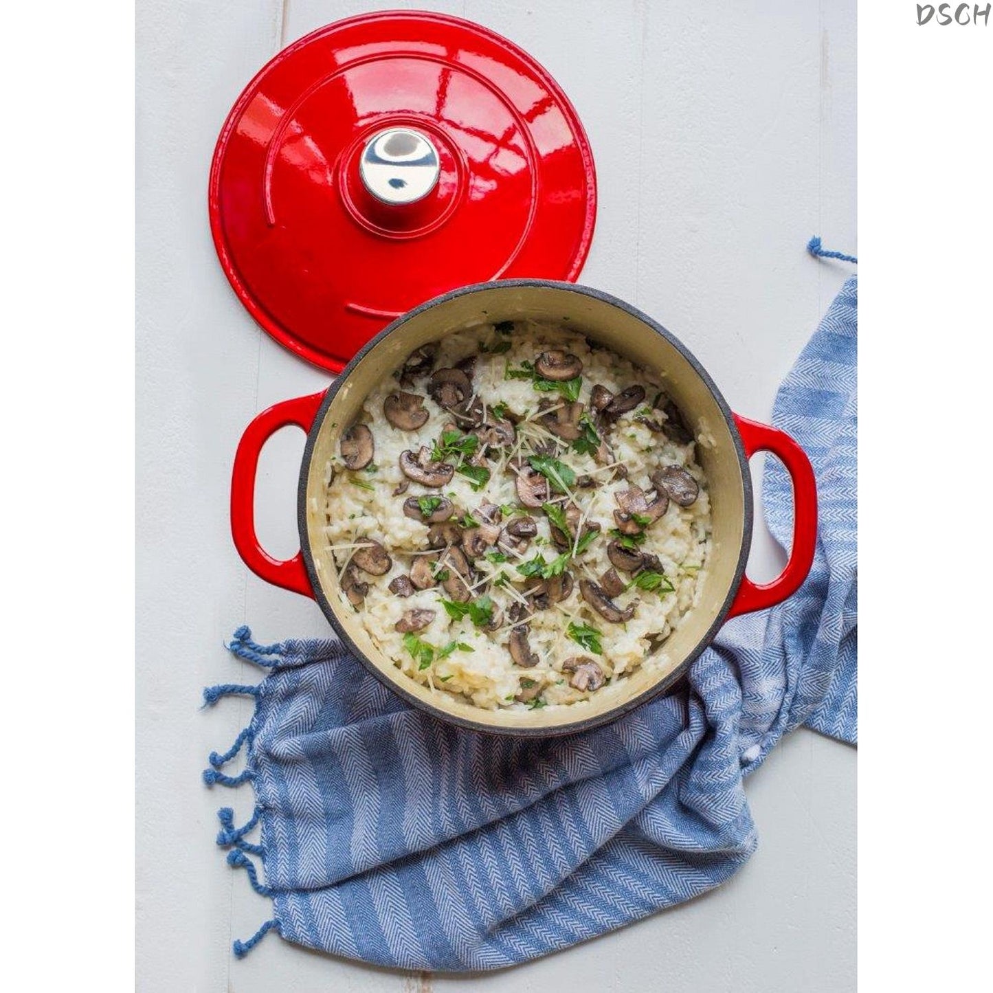 Cast Iron; 6.5 Quart Enameled Cast Iron Dutch Oven