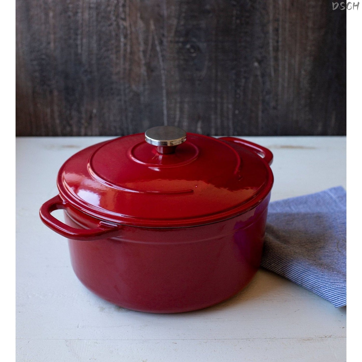 Cast Iron; 6.5 Quart Enameled Cast Iron Dutch Oven