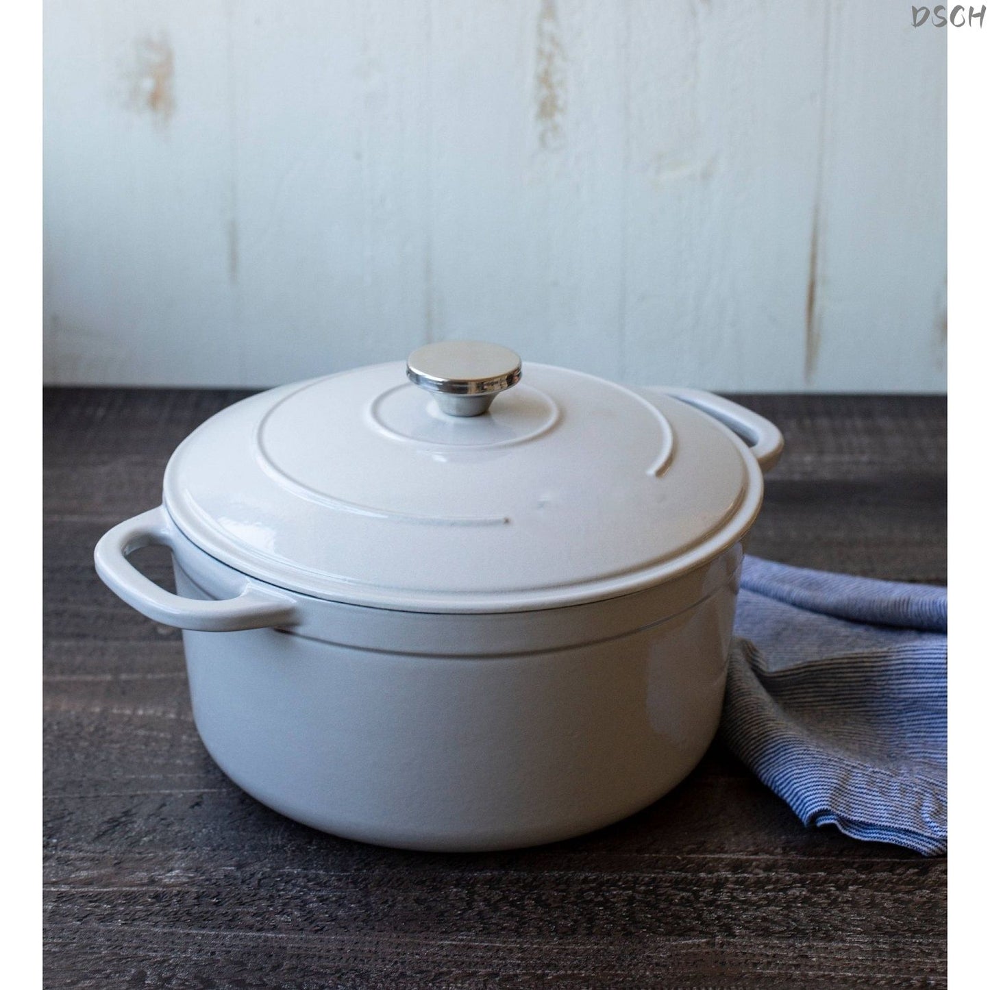 Cast Iron; 6.5 Quart Enameled Cast Iron Dutch Oven