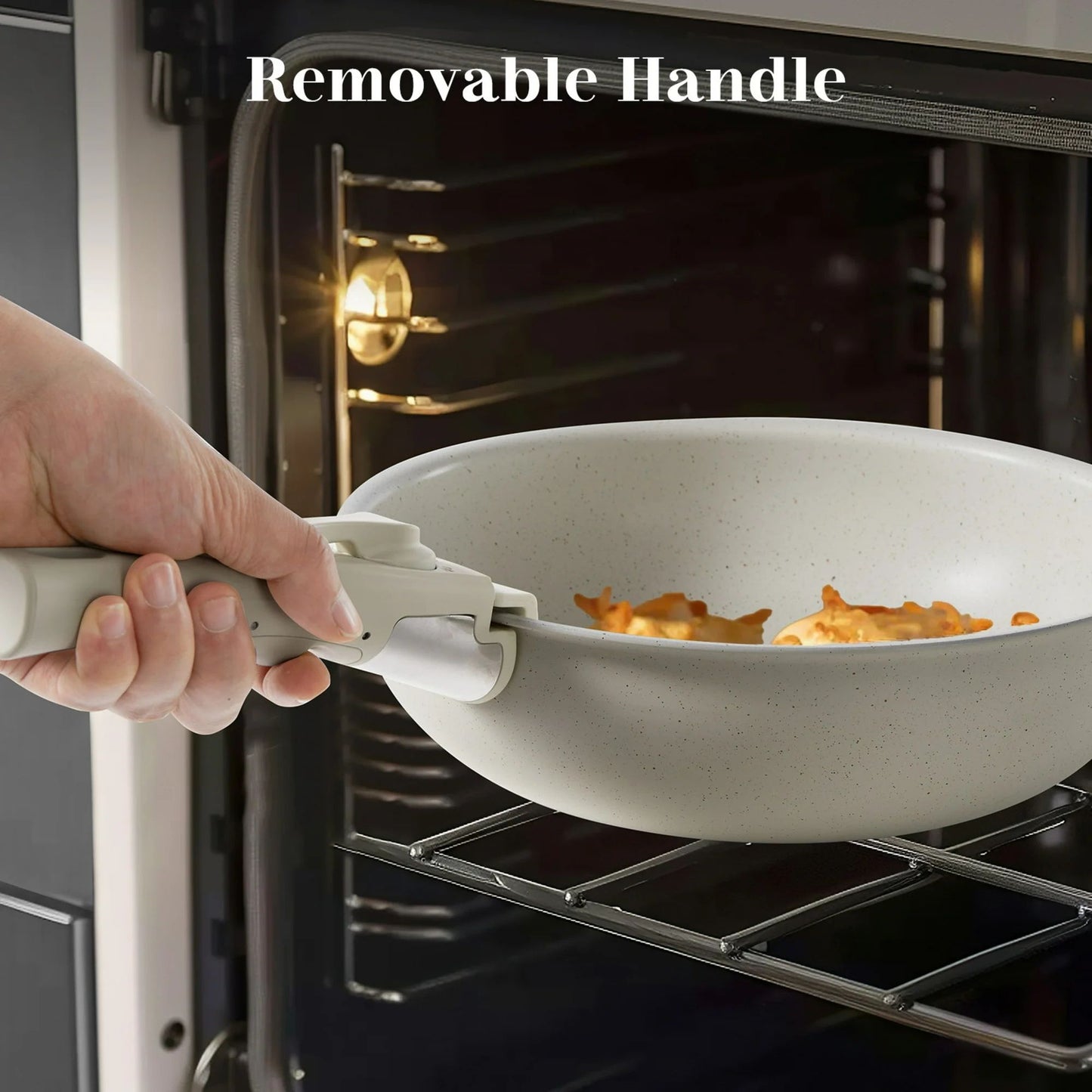 12pcs Non-Stick Cookware Set, Pots and Pans Set with Detachable Handle for Kitchen