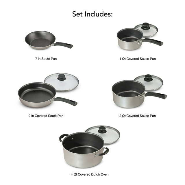 Cookware 9-piece nonstick pan set