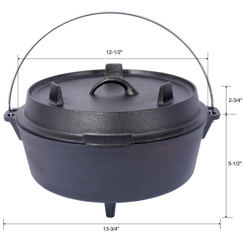 Outdoor Camping Deep Pot for Camping Cooking BBQ Baking