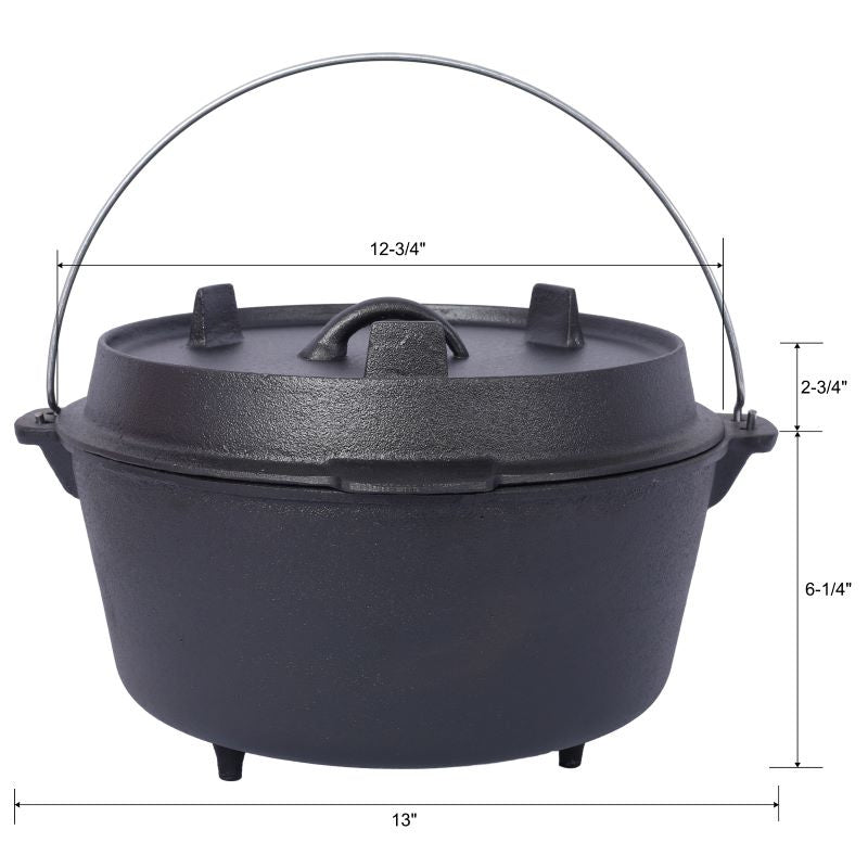 Outdoor Camping Deep Pot for Camping Cooking BBQ Baking