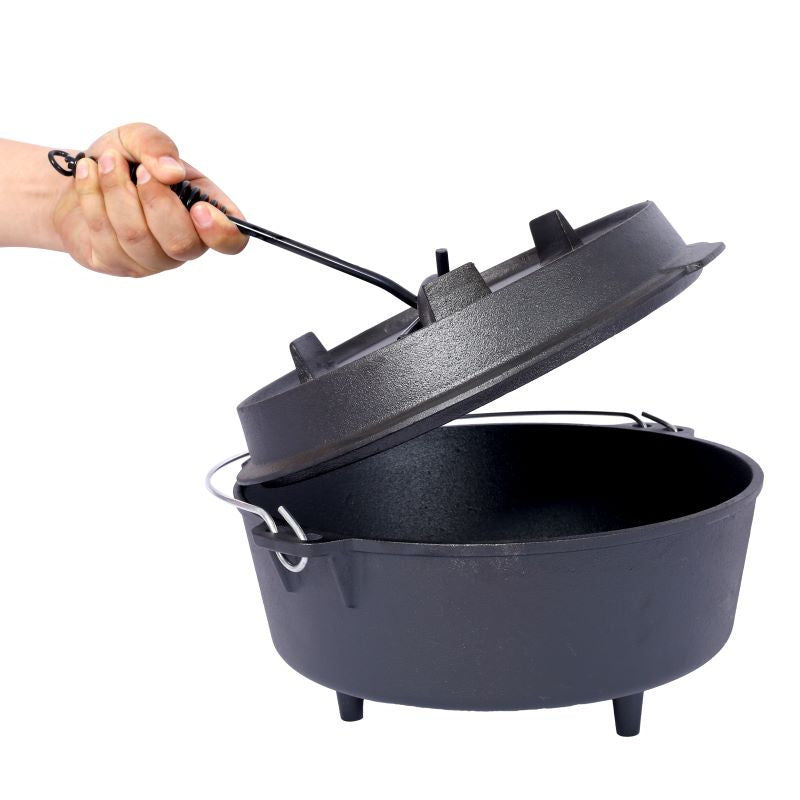 Outdoor Camping Deep Pot for Camping Cooking BBQ Baking