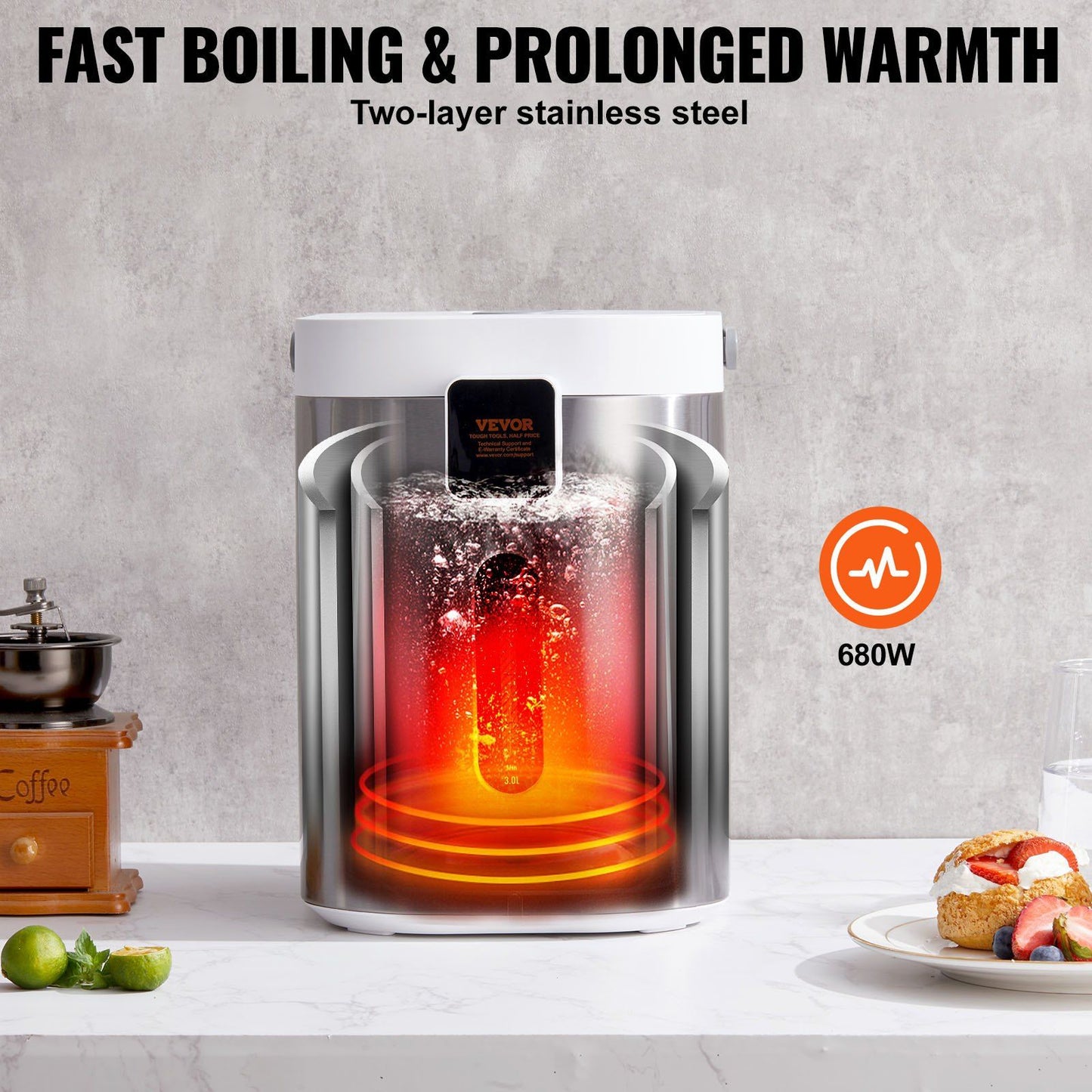 Instant Hot Water Dispenser 3L/102oz Electric Countertop Water Dispenser