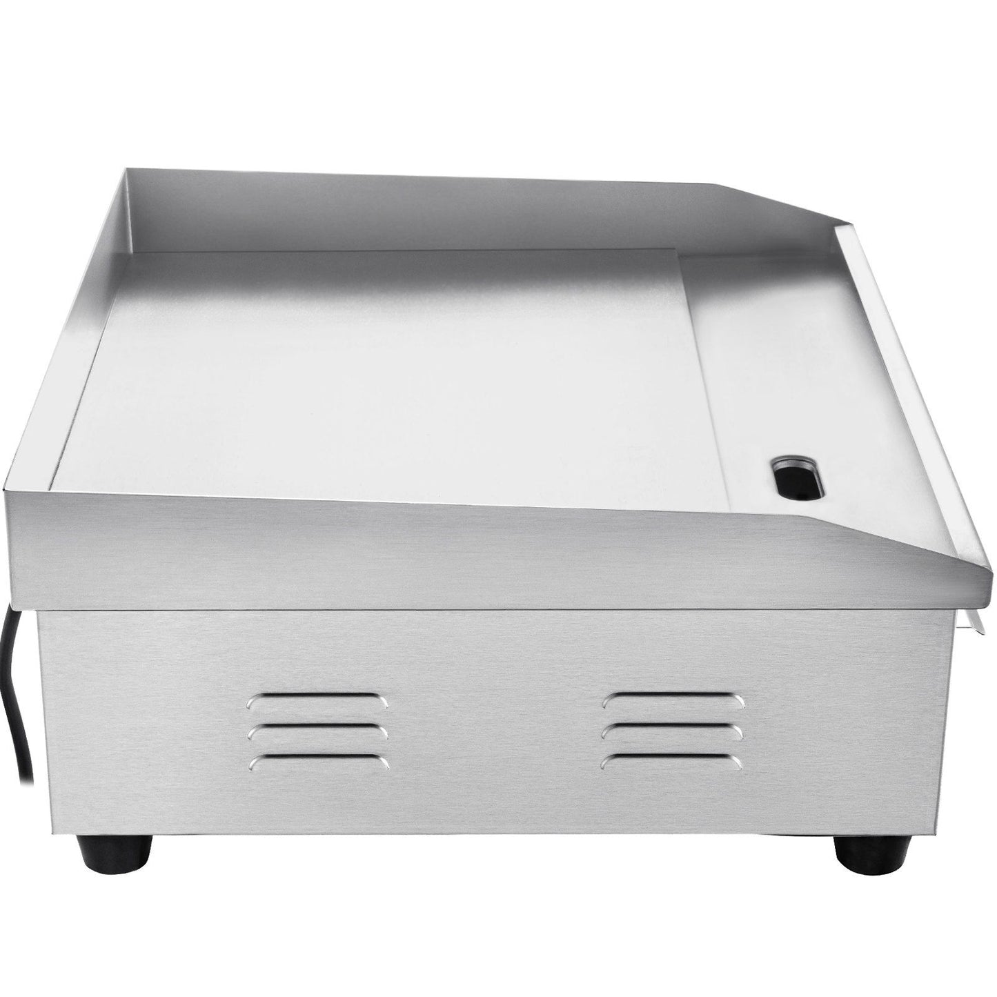 VEVOR 14" Electric Countertop Flat Top Griddle 110V 1500W Non-Stick Commercial Electric Griddles Restaurant Teppanyaki Grill Stainless Steel Adjustable Temperature Control 122°F-572°F, Sliver
