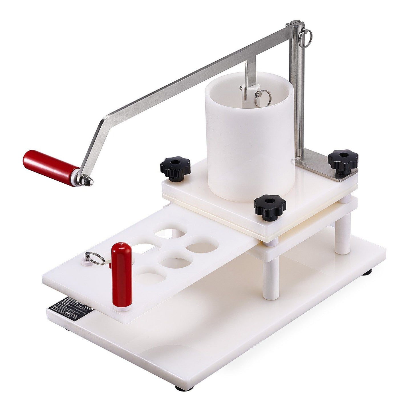 VEVOR Commercial Burger Patty Maker, 3 Convertible Mold(2/4/5-inch) Manual Beef Patty Maker, 1.5KG Large-Capacity Hopper Hamburger Press Machine, PE Meat Forming Processor with Handle & Patty Paper