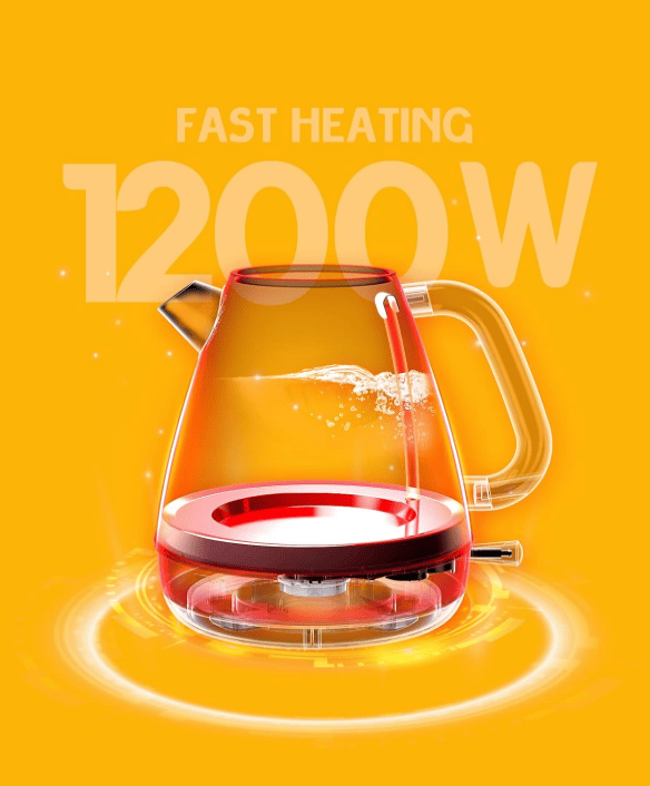 1200W dark gray electric kettle retro water Thermograph dial LED automatic off lamp SUS304 Food grade 1.7L / 57.5 oz Dark gray quick boiling cordless without BPA automatic closed