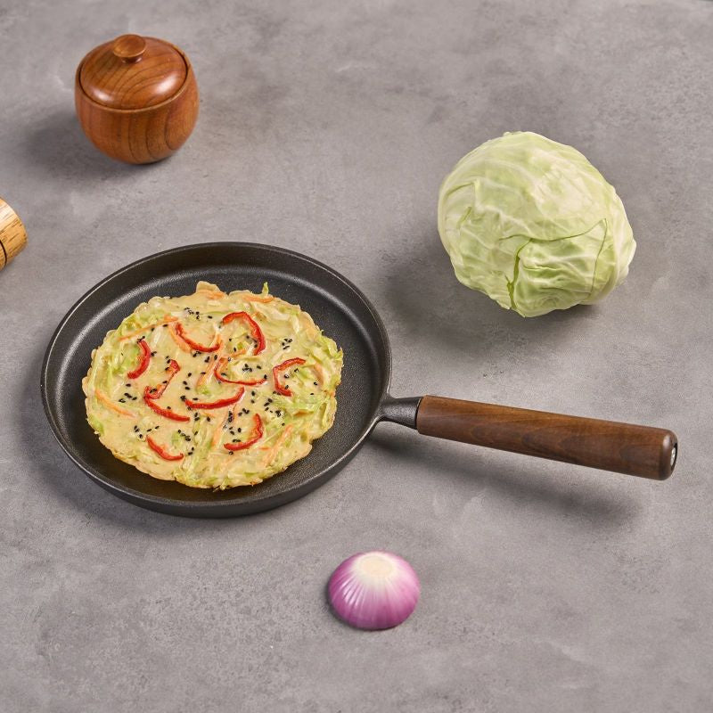 Non-Stick Skillet with Wooden Handle(AMZ Shipping)