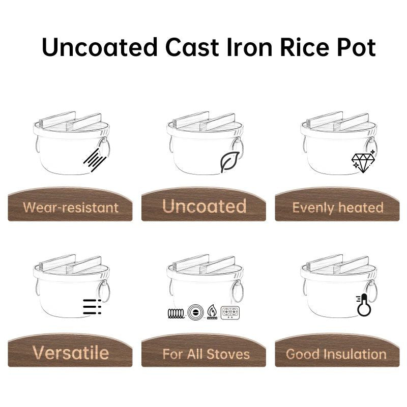 Multi-usage Cast Iron Pot for Outdoor Camping Grill(AMZ Shipping)
