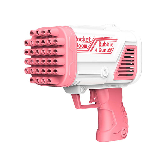 1pc, Bubble Gun, Electric Automatic Soap Rocket Bubble Machine, Portable Outdoor Party Gifts, Wedding Party Supplies, LED Light Blower Playthings, Birthday Gifts, Holiday Gifts
