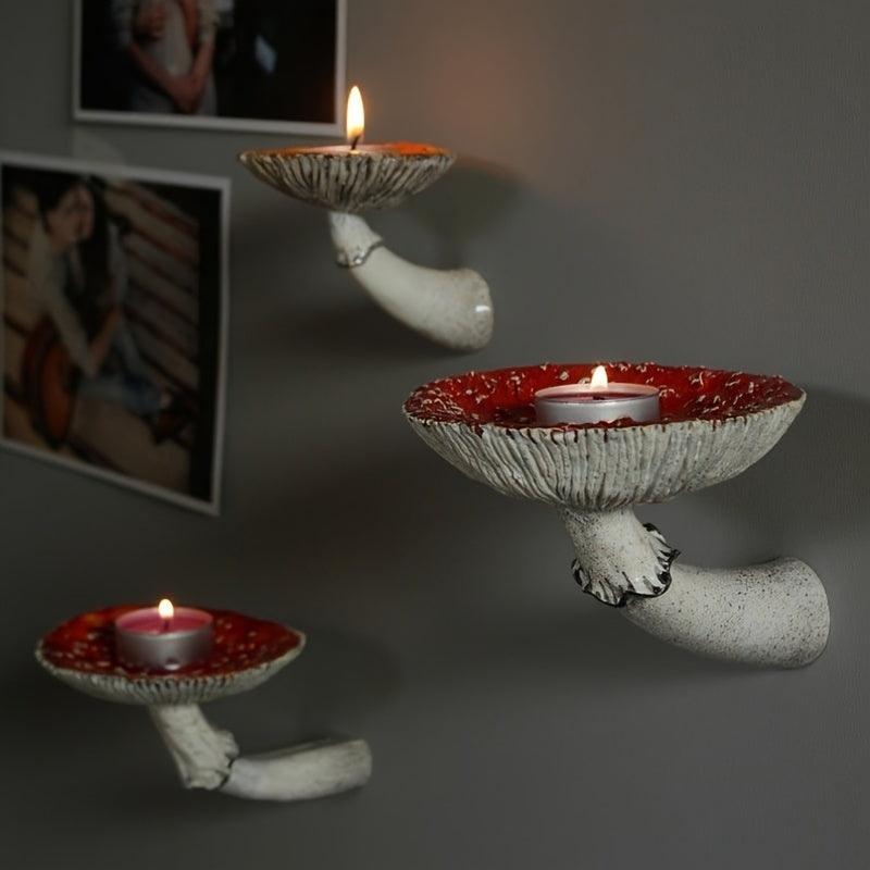 1pc Resin Mushroom Hanging Shelf - Decorative Wall Mounted Shelves for Home and Office Decor