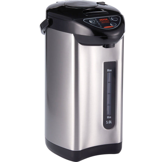 VEVOR Hot Water Dispenser, Adjustable 4 Temperatures Water Boiler and Warmer, 304 Stainless Steel Countertop Water Heater, 3-Way Dispense for Tea, Coffee and Baby Formula, 5L/169 oz