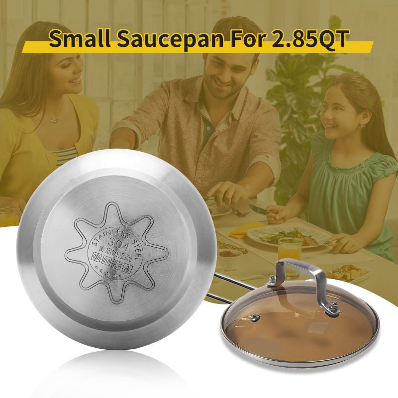 Small Soup Pot with Glass Cover Lid
