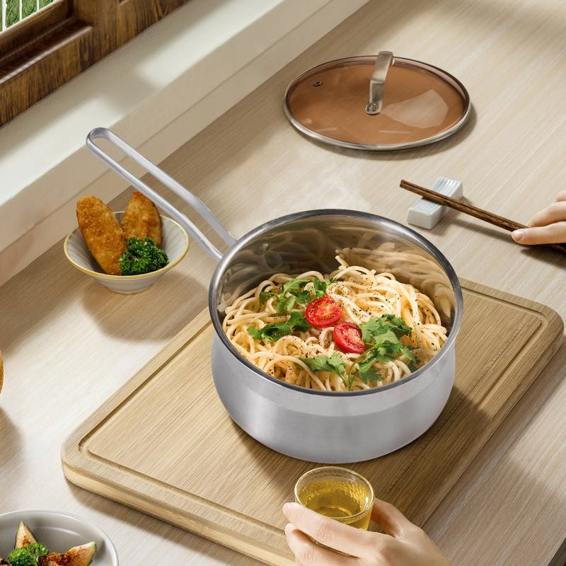Small Soup Pot with Glass Cover Lid