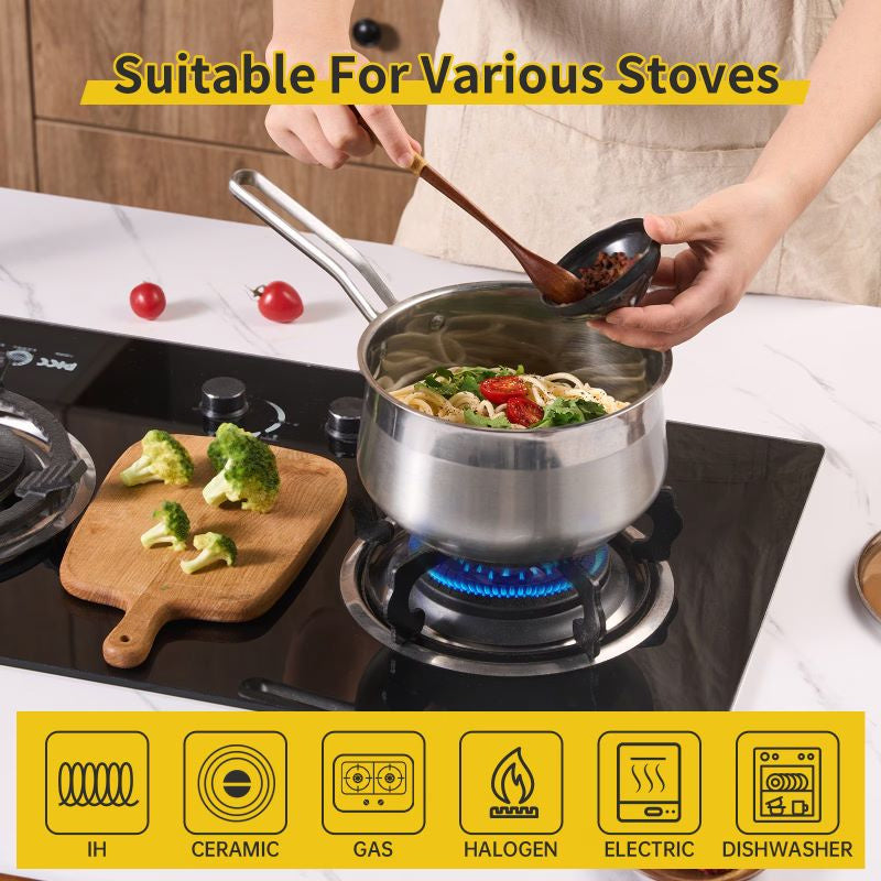 Small Soup Pot with Glass Cover Lid