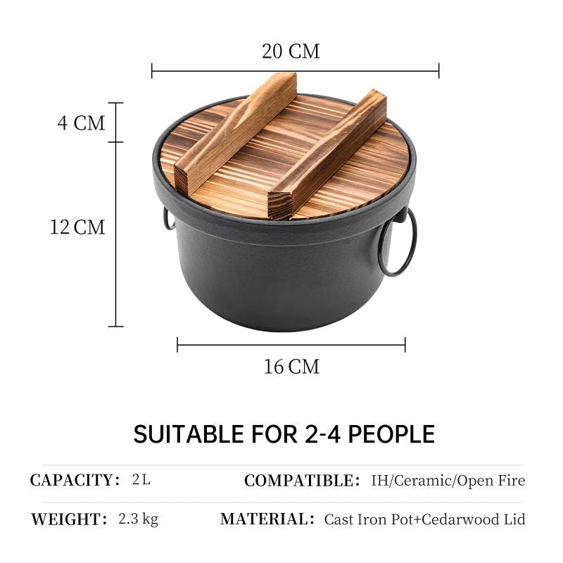 Multi-usage Cast Iron Pot for Outdoor Camping Grill(AMZ Shipping)