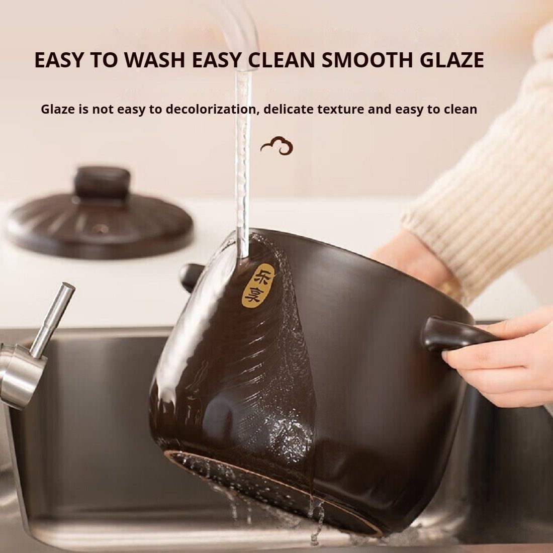 SUPOR Ceramic Casserole Household Casserole Pot High Temperature Resistant Casserole Stewpot Size New Ceramic Healthy Casserole. Enjoy Series TB45A1 Deep Soup Pot 4.5 Litre